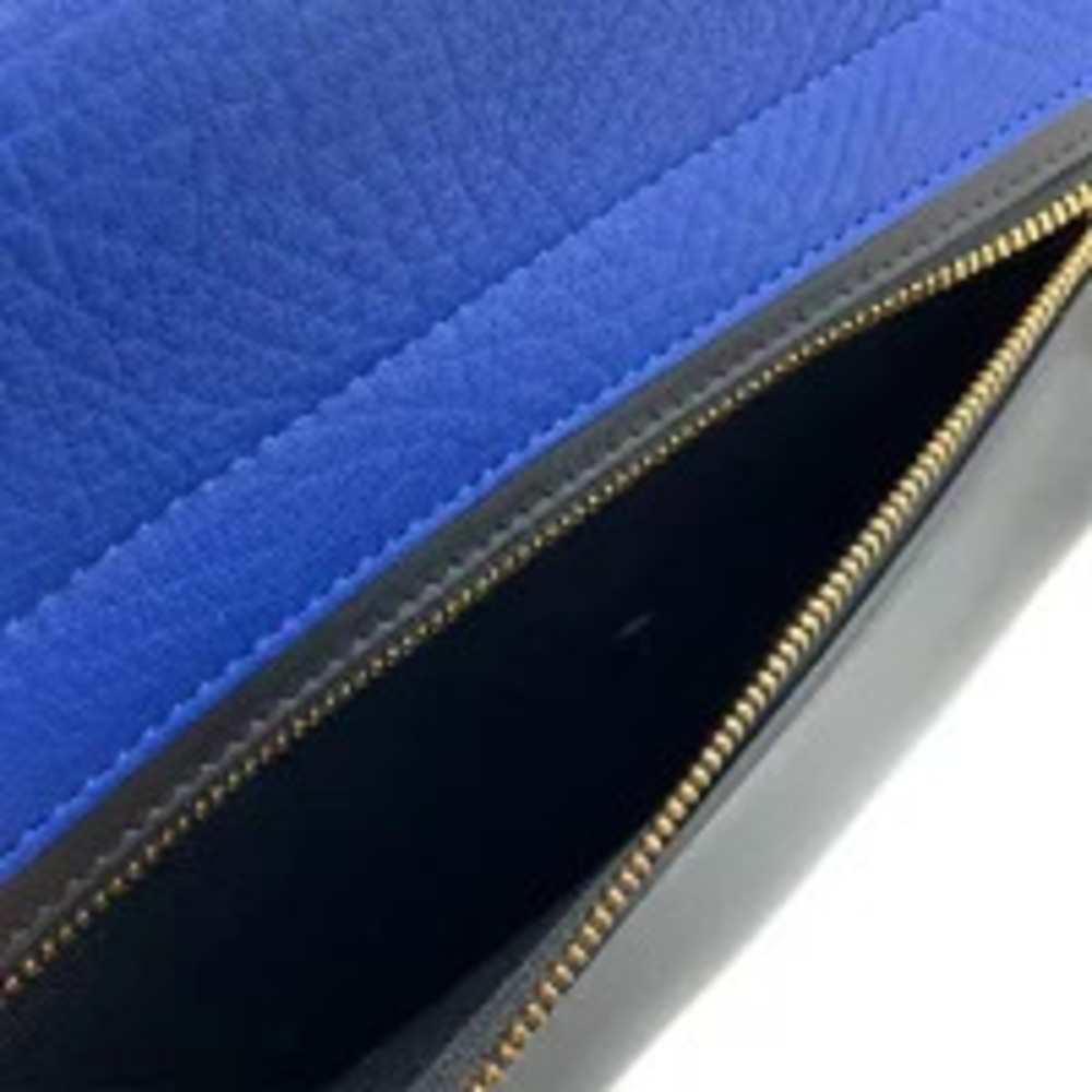CELINE Trapeze Tricolor Blue Beige Black One Handle Shoulder Bag Handbag - Picture 9 of 13